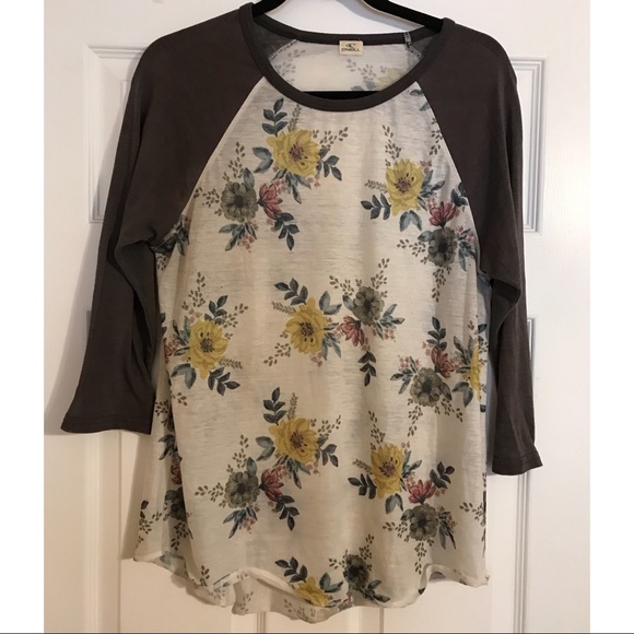 O'Neill Tops - O’Neill Floral Baseball Tee